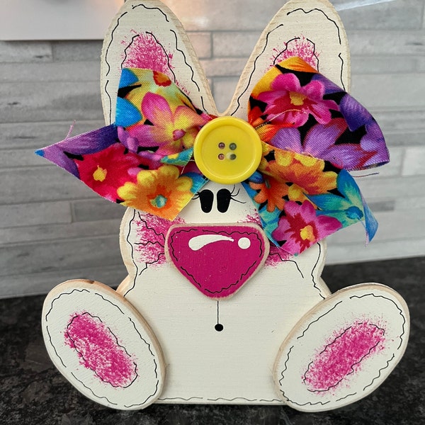 Bunny Shelf Sitter- 3 bows to choose from