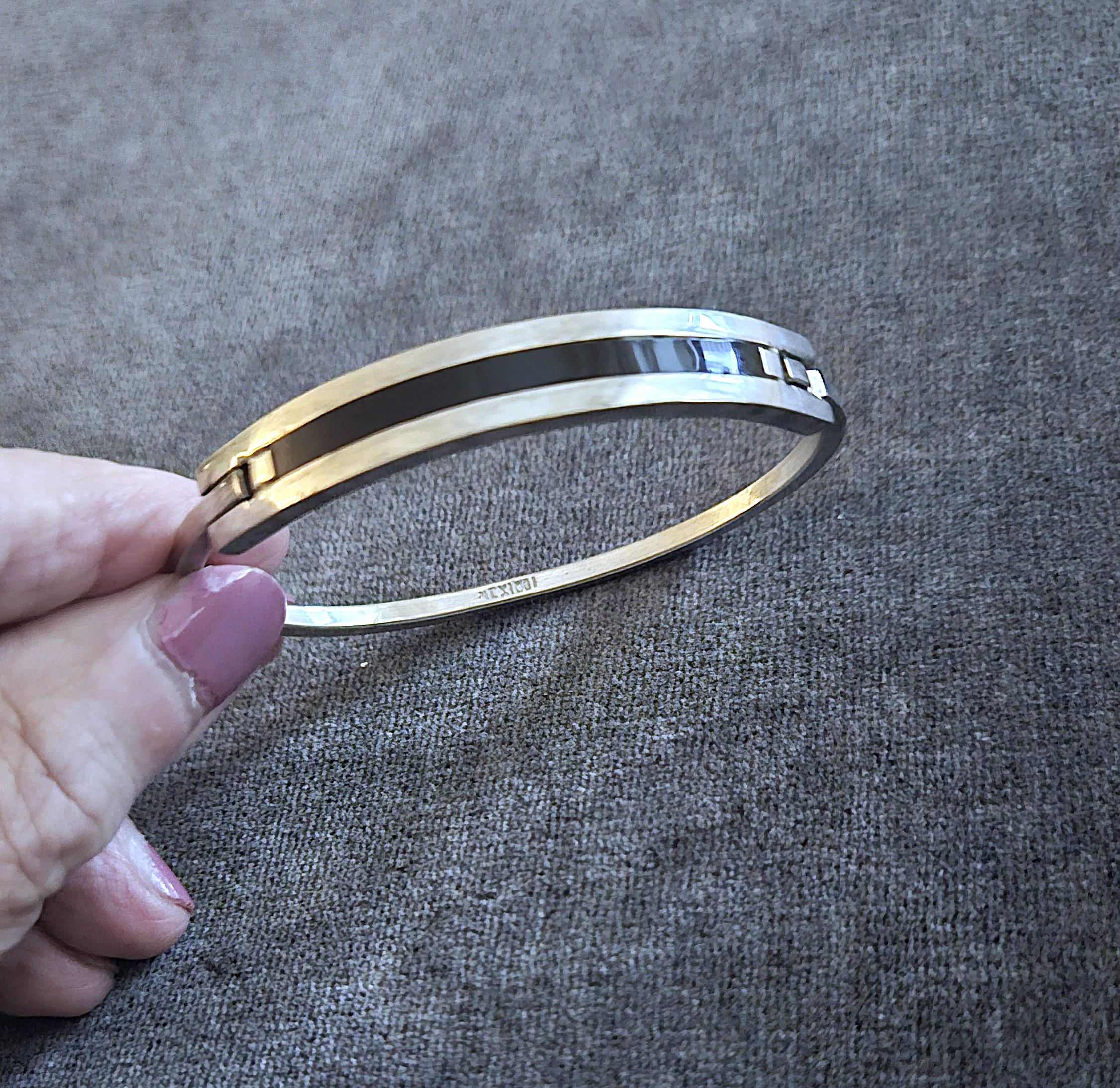 C1970s Mid-century Mexican Sterling, Onxy Bangle Bracelet - Etsy