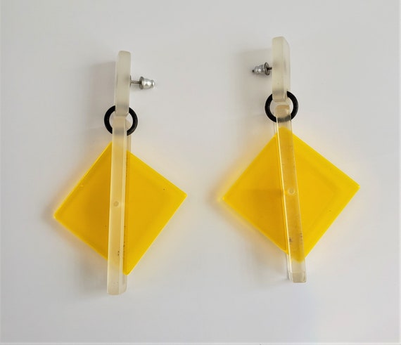 1980s Memphis Inspired, Post Modern, Kinetic Funky Earrings