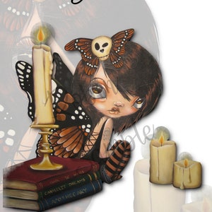 Sie hält Wache, Mixed Media wunderlichen Schmetterling Fee Fantasie Clipart, PNG, kommerzielle Nutzung