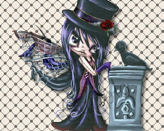 Garden Of Ruins, Mixed media whimsical girl fairy clipart, PNG, utilisation commerciale