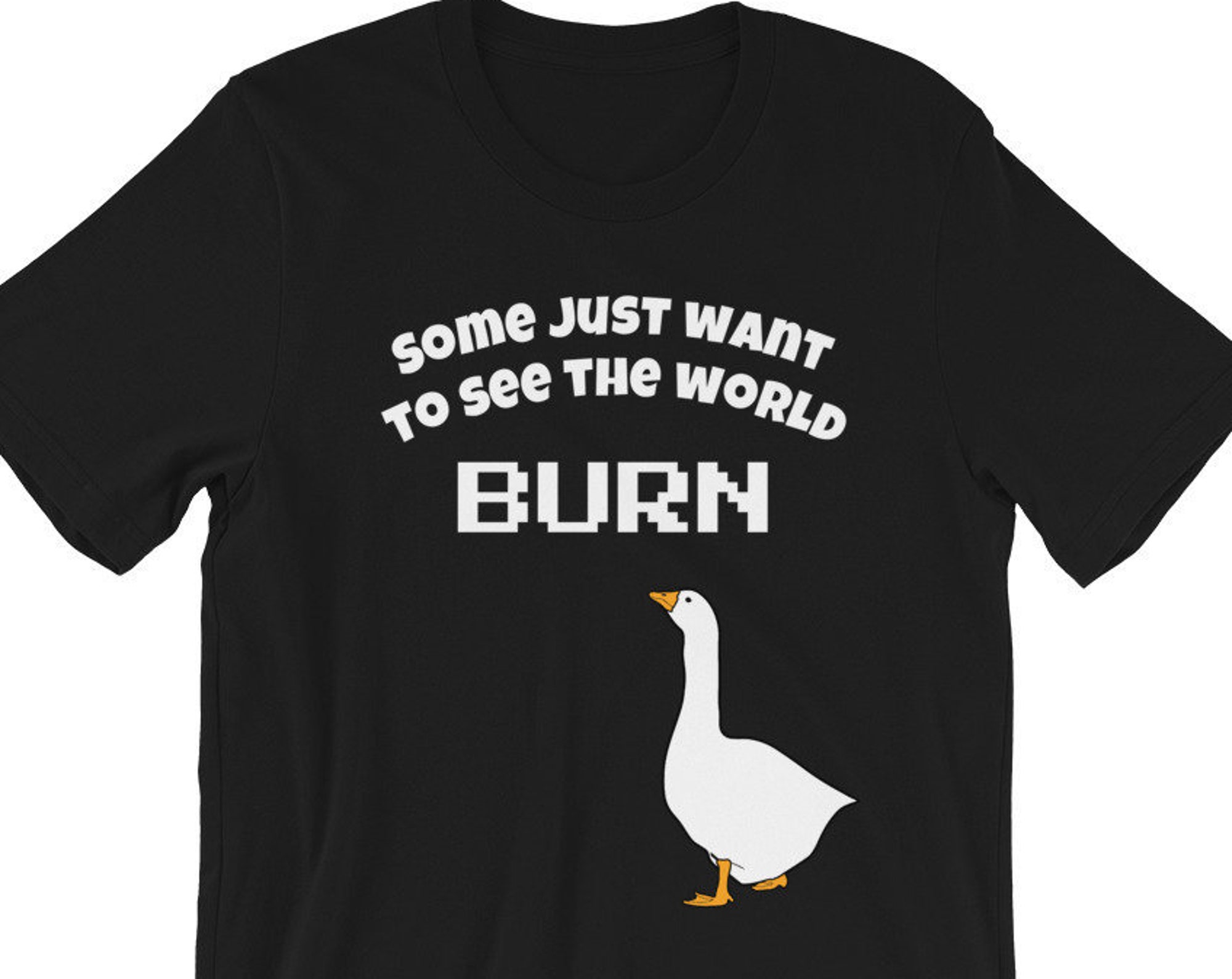 Discover Maglietta T-Shirt Goose Meme Uomo Donna Bambini - D'Oca Espressiva Oca Divertente Citazione Grafica