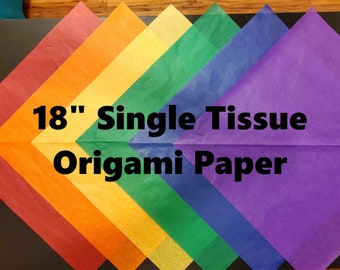 Single Tissue Origami Paper - 18" Square *Custom Colors Available*