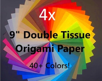 Double Tissue Origami Paper - 9 inch / 22 cm - 4 sheets