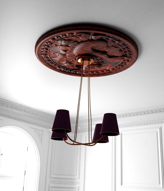 Capricorn Design Wooden Ceiling Roses Large Medium Decorative