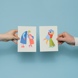 Arte de pared de parejas minimalistas imprimibles - Día de San Valentín, 8,5 x 11