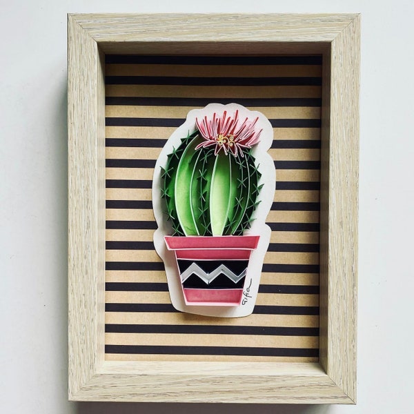 Quilled Wall Art, Cactus Wall Art, Cactus Wall Decor, Cactus Quilled Decor, Paper Wall Art, Paper Quilled Art, Quilled Home Decor