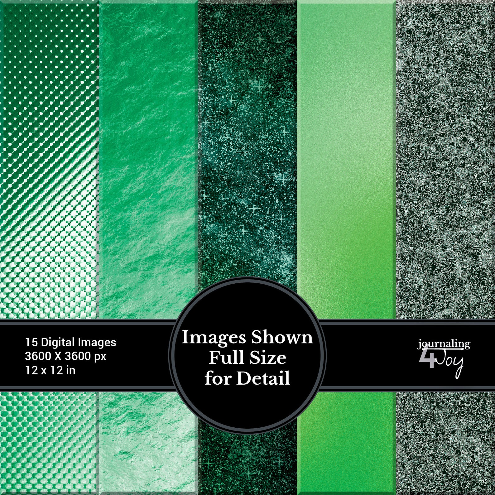 Beautiful Emerald Paper Green Metallic Printable Etsy