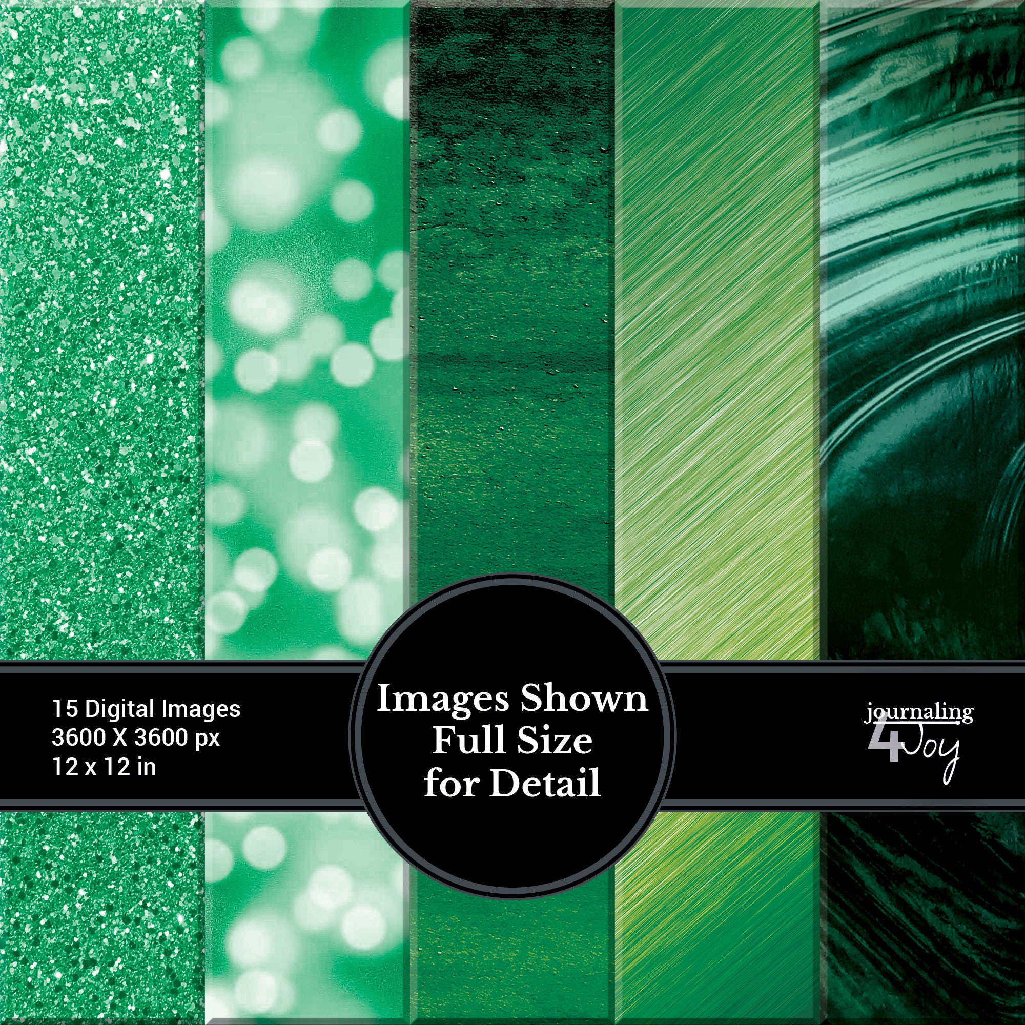 Beautiful Emerald Paper Green Metallic Printable Etsy