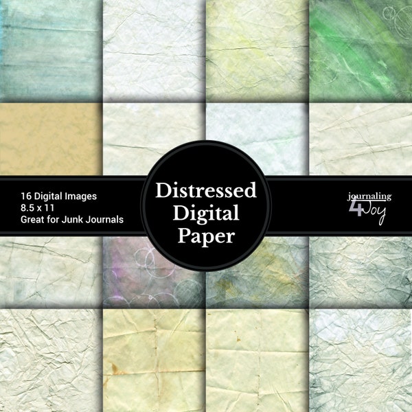Coffee Stained Ephemera, Distressed Journal Pages (Digital Download)
