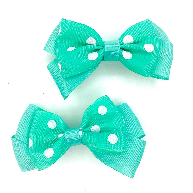 Shopmyhairbows One dollar 2.99 shipping entire order Polka dot twin pack