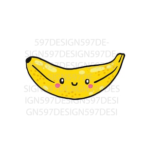 Fichier de téléchargement numérique banane PNG SVG banane mignonne