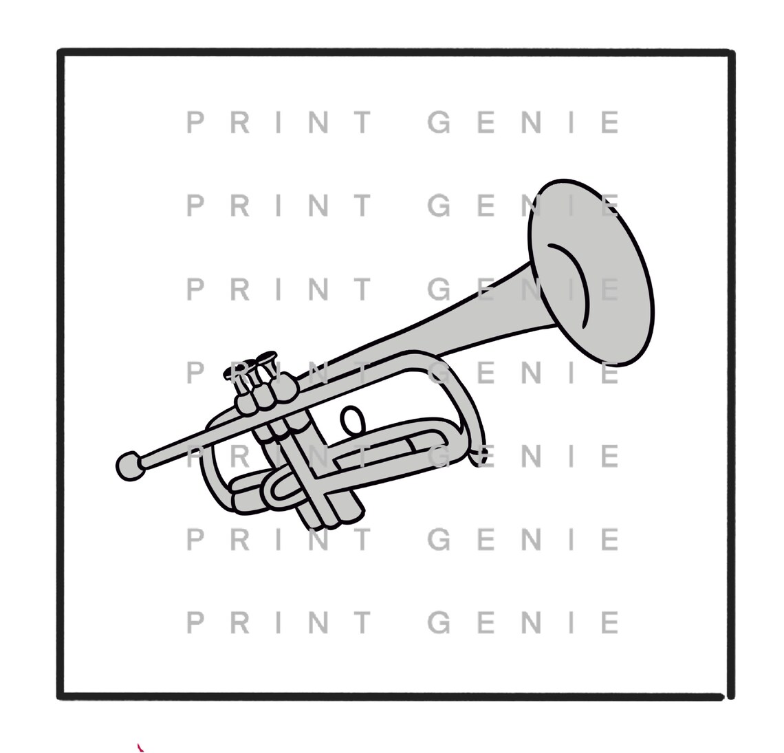 Trumpet Svg Png Jpg Instant Download Clipart Digital Image Files - Etsy