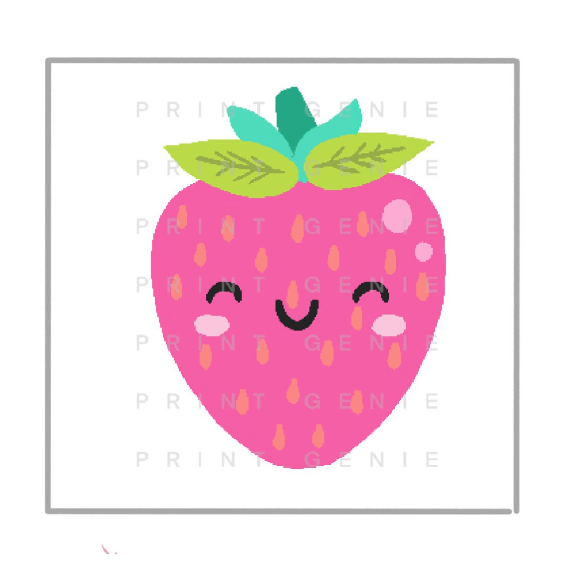 Strawberry Smiley Face SVG PNG JPG Face Digital Download Fruit Svg - Etsy
