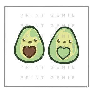 Avocado SVG PNG Digital Download File Kawaii