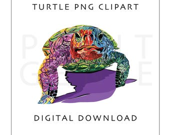 Turtle PNG Digital download, Clip Art, SEA TURTLE Sublimation file