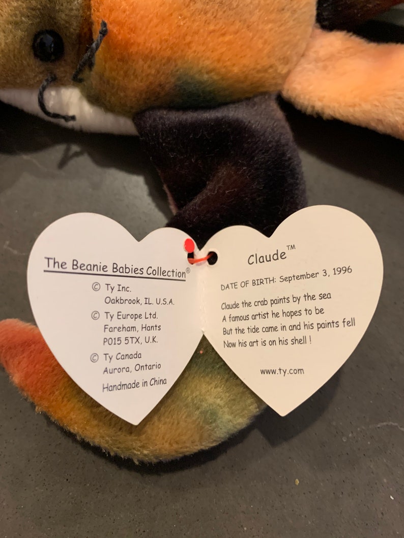 Claude Beanie Baby EXTREMELY RARE with ERRORS Etsy