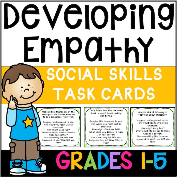 Speech Therapy Download: Teaching Empathy Scenarios - Social Skills Activities for Elementary Students