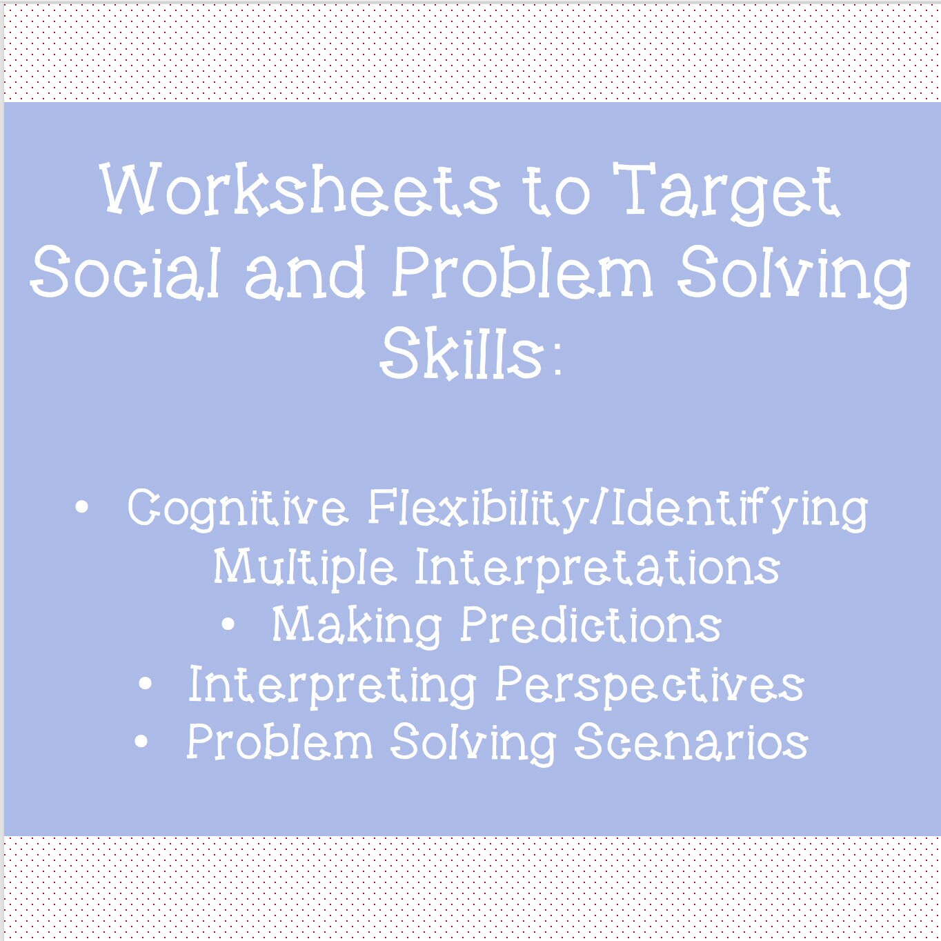 Speech Therapy Download: Executive Functioning, Problem Solving ...