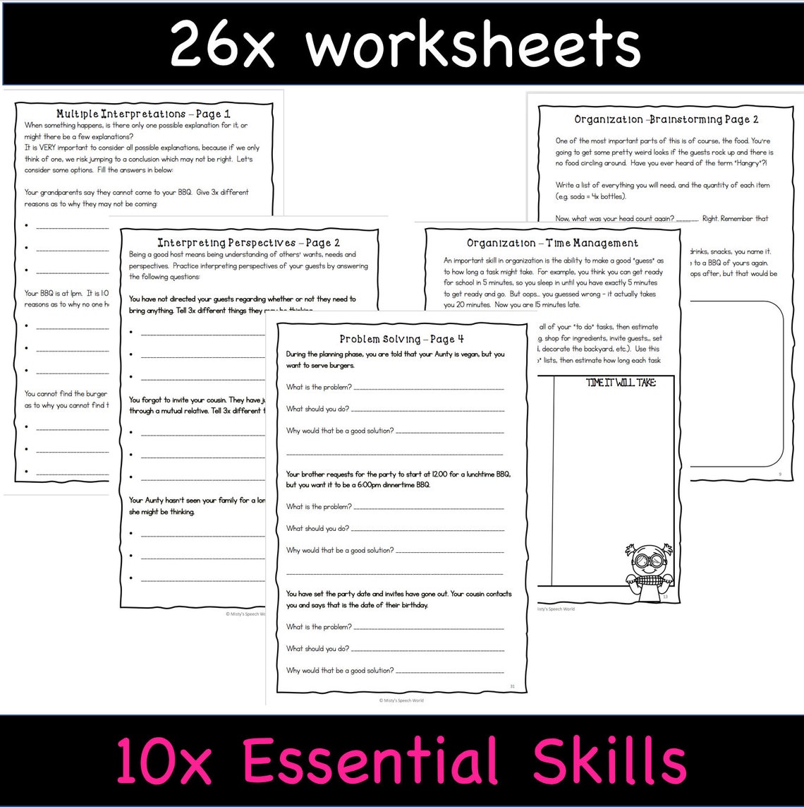 Speech Therapy Download Executive Functioning, Problem Solving