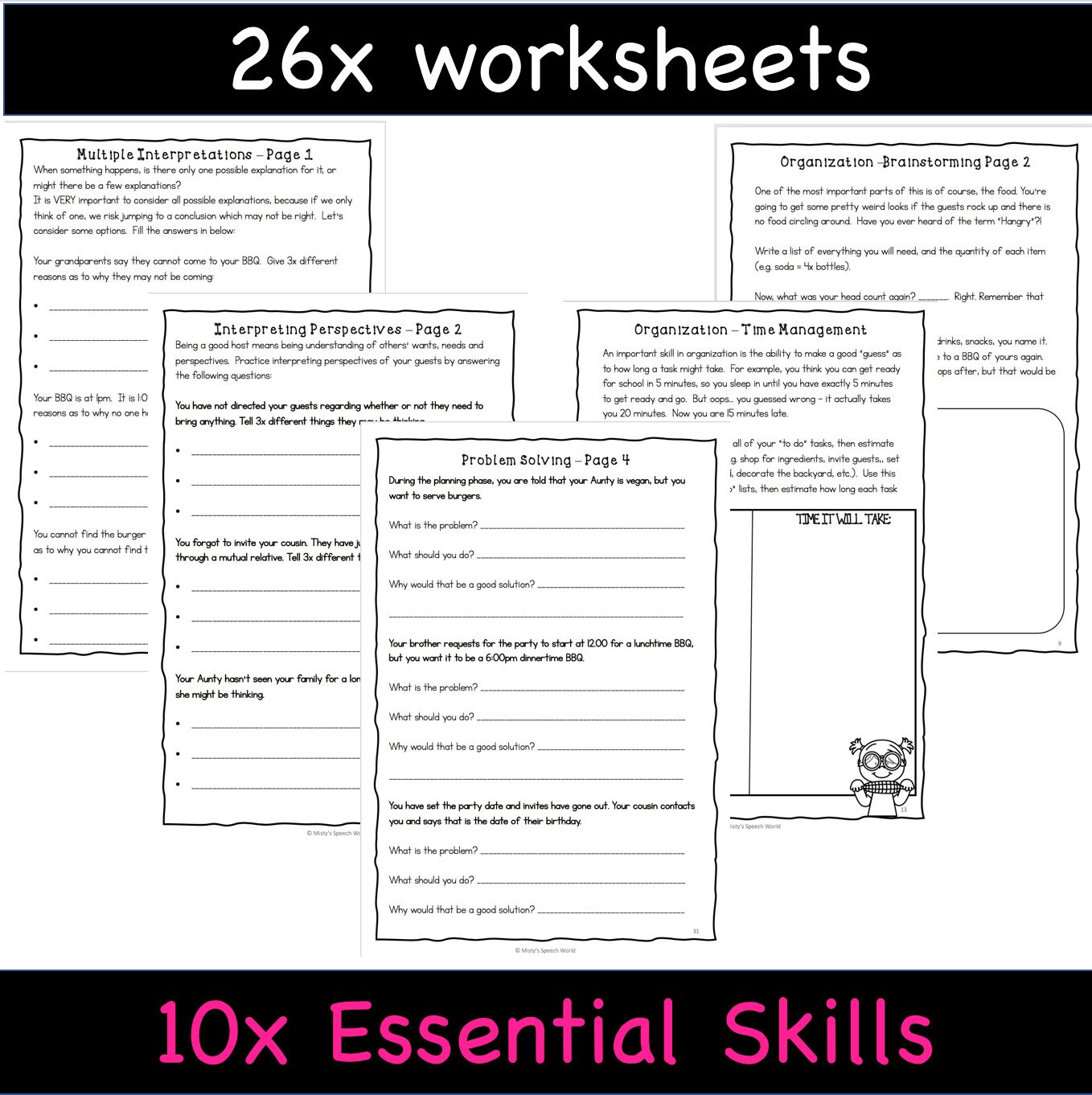 Speech Therapy Download: Executive Functioning, Problem Solving ...