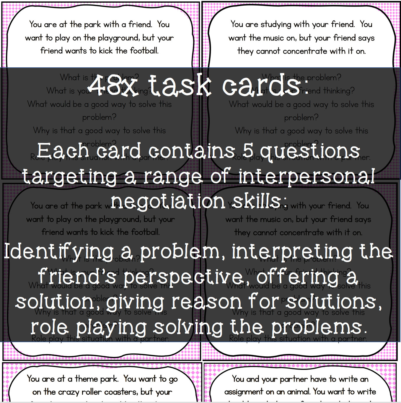 speech-therapy-download-social-problem-solving-scenarios-essential-friendship-skills-printable-task-cards-etsy for Free Printable Friendship Scenario Cards Speech Therapy Download: Social Problem Solving Scenarios - Essential Friendship Skills (printable Task Cards) - Etsy for Free Printable Friendship Scenario Cards
