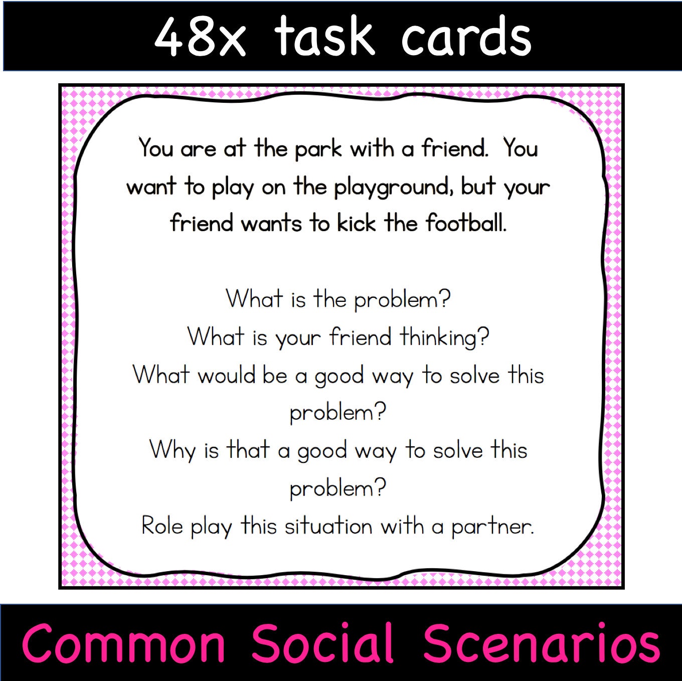 Speech Therapy Download: Social Problem Solving Scenarios - Essential Friendship Skills (printable Task Cards) - Etsy speech-therapy-download-social-problem-solving-scenarios-essential-friendship-skills-printable-task-cards-etsy
