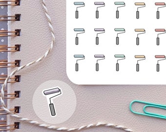 Paint STICKER SHEET painting paint roller art artist hobby stickers for planners calendars bullet journal bujo organizer erin condren