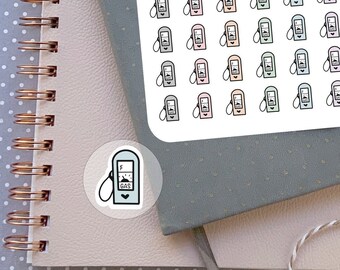 Gas Stickers Sheet Gas planner Stickers Fuel Stickers For Planner Stickers Car Stickers Gas Pump Planner Icon Stickers Fuel Tracker Sticker