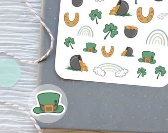 St Patricks Day Planner Sticker St Patricks Day Sticker Sheet St Paddys Day Sticker For Planner Shamrock Sticker Luck Sticker Planner Deco