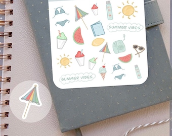 Beach Sticker Sheet Beach Planner sticker Beach Sticker For Planner Summer Sticker sheet Summer Planner Sticker Summertime Sticker Sheet