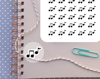 Planificador de música Pegatina Pegatina de música Hoja de notas musicales Pegatina para Planificador Amante de la música Pegatina de banda Pegatina de nota musical Pegatina Banda mamá