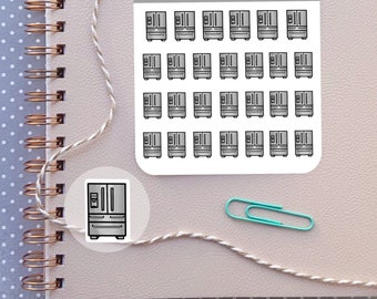 Refrigerator stickers/  Planner stickers/ Clean the refrigerator stickers for planners/ Kitchen stickers/ 27 stickers per sheet