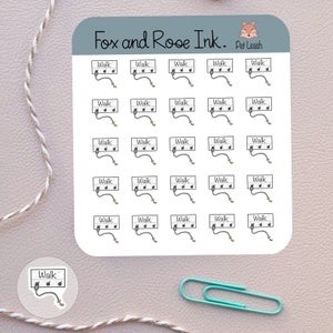 Walk Dog Sticker Sheet Walk Dog Planner Stickers Dog Care Stickers for Planner Pet Care Stickers For Dog Walker Reminder Stickers Sheet