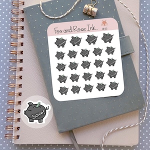 Budget PLANNER STICKERS Budget Sticker sheet Savings Sticker for Planner Piggy Bank Planner Stickers Money Savings Challenge Sticker Finance
