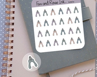 Pet care stickers/ Planner stickers/ Pet nail clipper stickers for planners/ Cut pet nails stickers/ Premium Matte or Glossy/ 24 per sheet