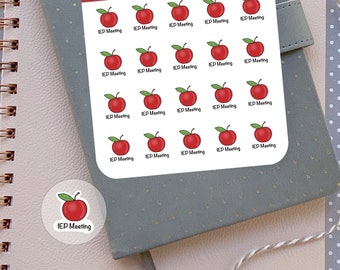 IEP Meeting Planner Stickers IEP Reminder Stickers for Teachers Parent Teacher Conference Stickers for Planners Calendars Teacher Planners