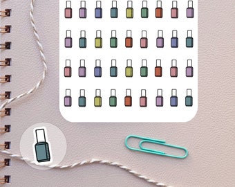 Nail Polish Planner Stickers⎮ Manicure Reminder Stickers for Planners and Calendars⎮ Pedicure Stickers⎮ Paint Nails Reminder Stickers