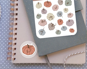 Pumpkin STICKER SHEET Hello pumpkin patch fall autumn decorative aesthetic stickers for planner bullet journal scrapbook calendar organizer