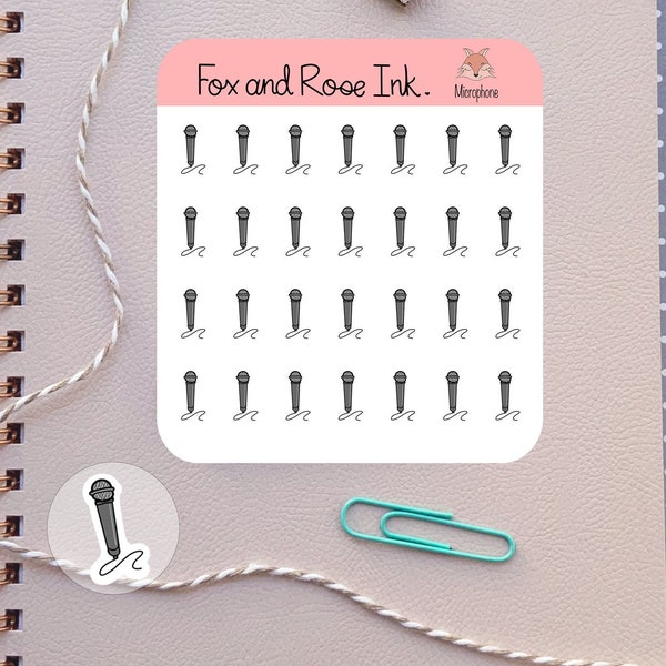 Microphone Stickers - Etsy