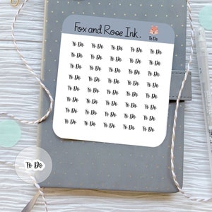 To Do Script Planner Stickers To Do Stickers for Planners To Do Calendar stickers Reminder Tracker Planner Sticker Sheet Text Sticker