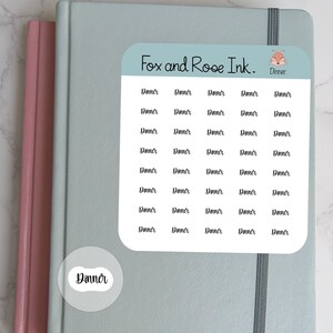 Dinner Planner Stickers Dinner Reminder Stickers for Planners and Calendars