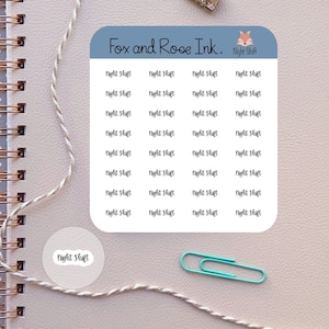 Night Shift Script Planner Stickers Night Shift Stickers for Planners Calendars Agendas Work Shift Reminder Stickers Mini Planner Scripts
