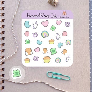 Marshmallow Charms Planner Stickers⎮ Pastel Marshmallow Cereal Stickers for Planners and Calendars⎮ St. Patricks Day journal Stickers Deco