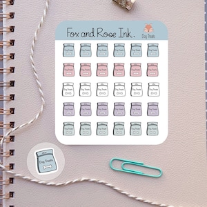 Dog Treats Icon Planner Stickers Dog Treat Bag Stickers for Planners and Calendars Dog Food Stickers for Agendas Organizers Bullet Journals