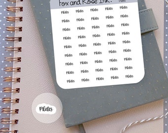 Pilates Script Planner Stickers Pilates Stickers for Planners Calendars and Bullet Journals Pilates Exercise Reminder Stickers for ECLP