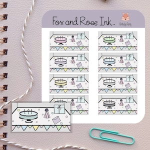 Birthday Planner stickers sheet ⎮ Birthday Reminder Stickers for Erin Condren Life Planner and Happy Planner ⎮ Birthday Party Stickers Sheet