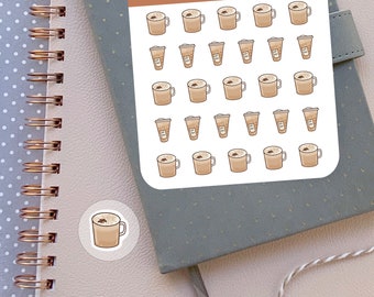 Chai Tea Sticker Sheet Chai Tea Planner Stickers Chai Stickers for planner Tea planner stickers Tea Cup Sticker icons Drink Planner Stickers