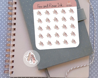 Ballet Sticker Sheet Ballet Planner Stickers Ballet Shoes Sticker for Planner Ballet Slipper Sticker Ballerina Sticker Sheet Dance Gift Team