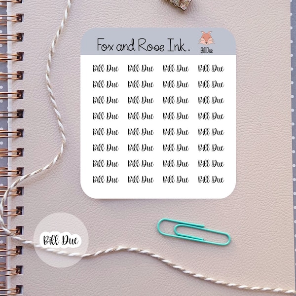 Bill Pay Stickers - Etsy